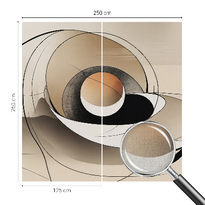 3D wall mural with a harmonious abstract design
