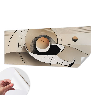 3D wall mural with a harmonious abstract design