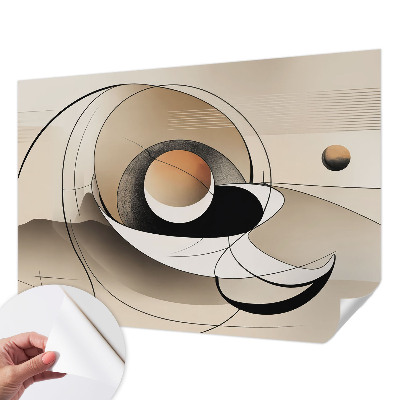 3D wall mural with a harmonious abstract design