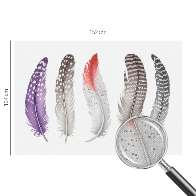 Baby room wall mural Patterned feathers