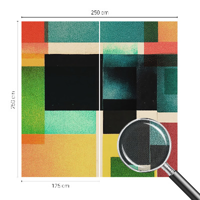 Peel and stick wallpaper mural with a geometric abstraction design