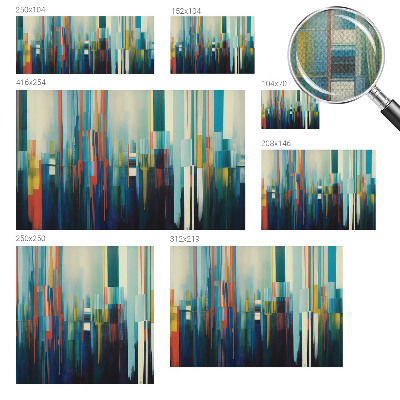 Peel and stick wall mural Abstract stripes