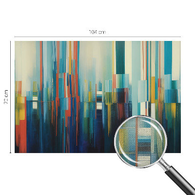 Peel and stick wall mural with an abstract stripe pattern