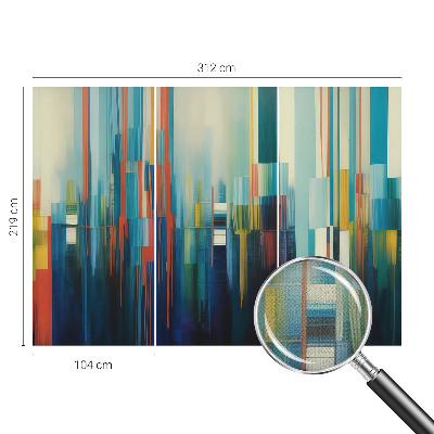 Peel and stick wall mural with an abstract stripe pattern
