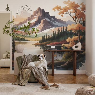 Self-adhesive wall mural Mountain autumn