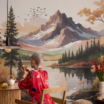 Self-adhesive wall mural Mountain autumn