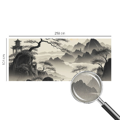 Self-adhesive photo wallpaper with an eastern landscape design