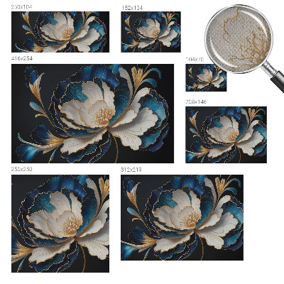 Stick-on wall mural with a floral pattern