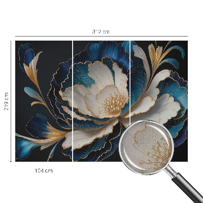 Stick-on wall mural with a floral pattern
