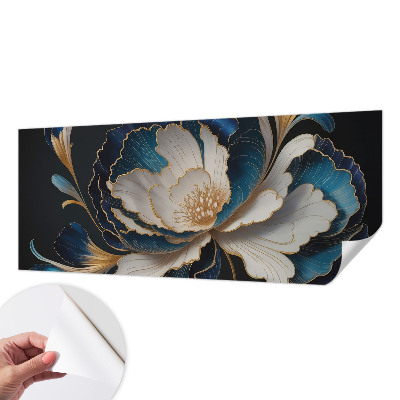 Stick-on wall mural with a floral pattern