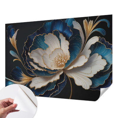 Stick-on wall mural with a floral pattern