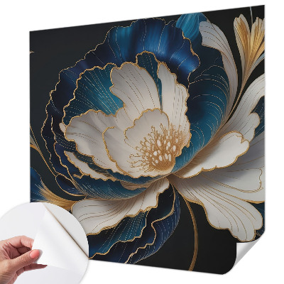 Stick-on wall mural with a floral pattern