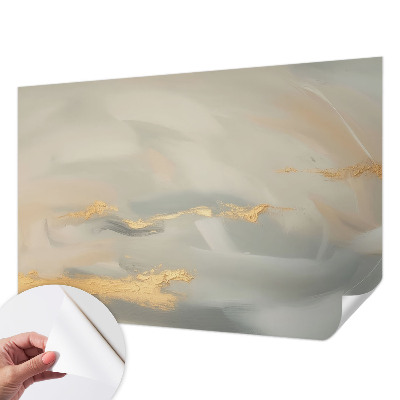Removable wall mural with gentle streaks