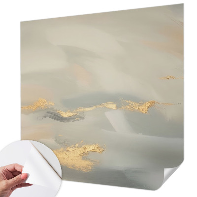 Removable wall mural with gentle streaks