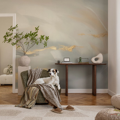 Removable wall mural with gentle streaks