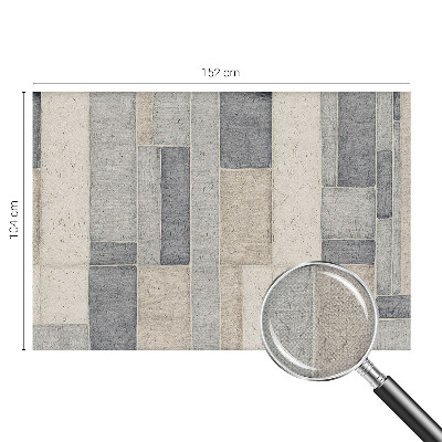 Removable wall mural wallpaper with a geometric mosaic design