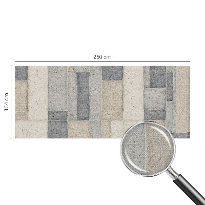 Removable wall mural wallpaper with a geometric mosaic design