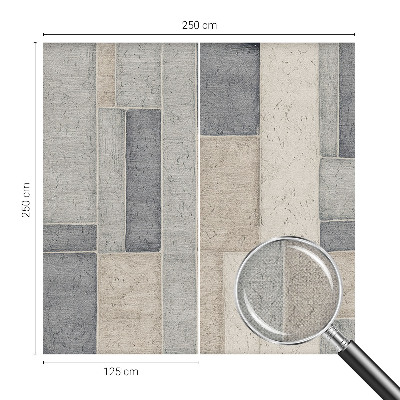 Removable wall mural wallpaper with a geometric mosaic design