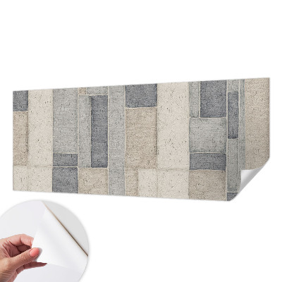 Removable wall mural wallpaper with a geometric mosaic design