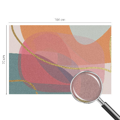 Peel and stick wall mural for living room with colorful shapes