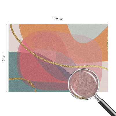 Peel and stick wall mural for living room with colorful shapes