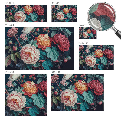 Peel and stick wall mural for kids' room with colorful flower motif