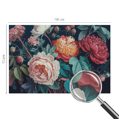 Peel and stick wall mural for kids' room with colorful flower motif