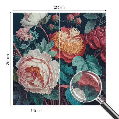 Peel and stick wall mural for kids' room Colorful flowers