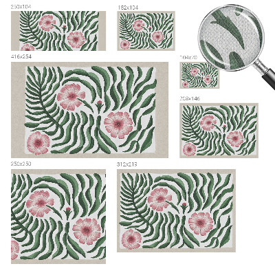 Peel and stick wall mural for bedroom Flowers leaves