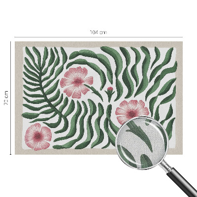 Peel and stick wall mural for bedroom Flowers leaves