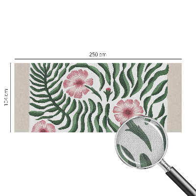 Peel and stick wall mural for bedroom with a floral and foliage design