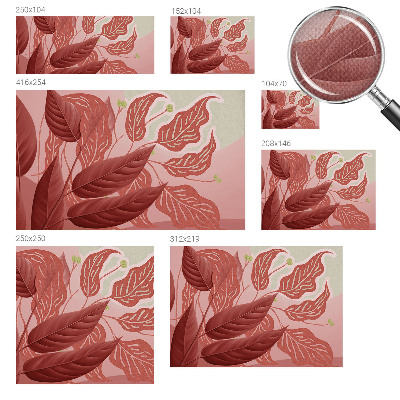 3D wall mural Organic leaves