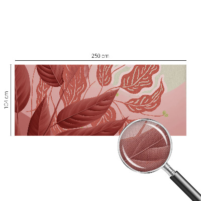 3D wall mural with an organic leaves design