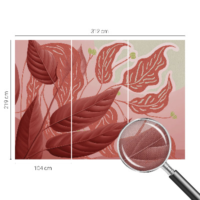 3D wall mural Organic leaves