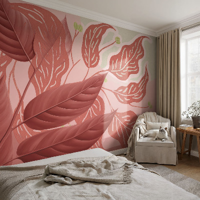 3D wall mural Organic leaves