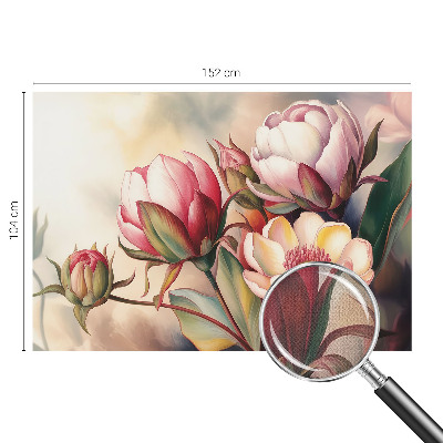 Nursery wall mural with a bouquet of flowers