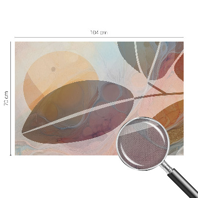 Children's wall mural with a harmonious leaves pattern