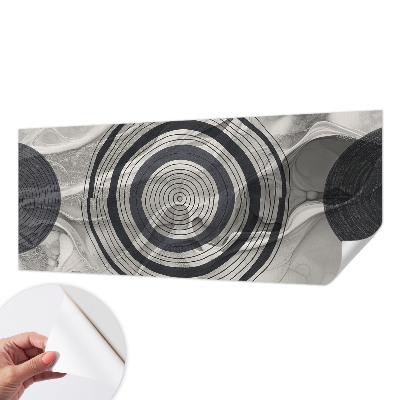 Baby room wall mural Circles of gray