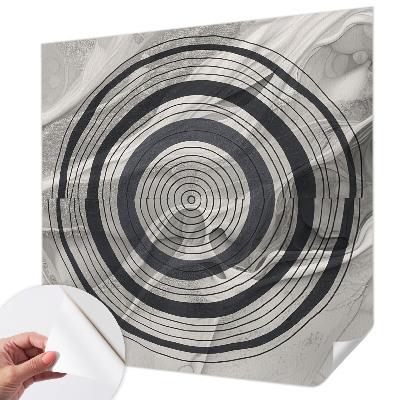 Baby room wall mural Circles of gray