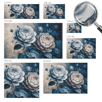 Peel and stick wallpaper mural with a romantic floral design