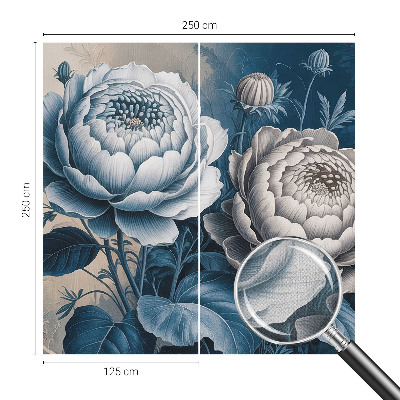 Peel and stick wallpaper mural Romantic flowers
