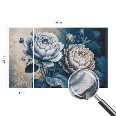 Peel and stick wallpaper mural Romantic flowers