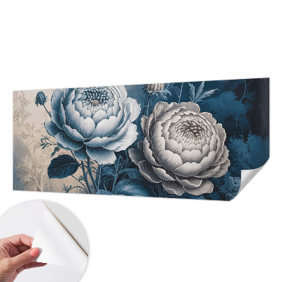 Peel and stick wallpaper mural with a romantic floral design