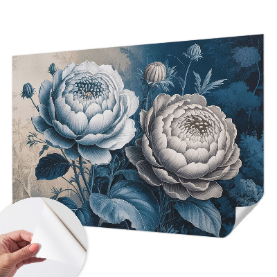 Peel and stick wallpaper mural Romantic flowers