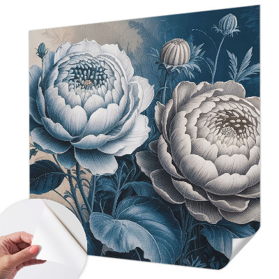 Peel and stick wallpaper mural with a romantic floral design