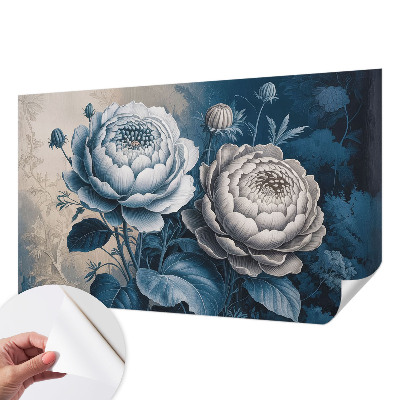 Peel and stick wallpaper mural Romantic flowers