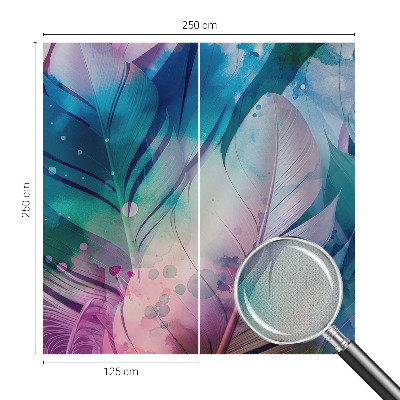 Self-adhesive photo wallpaper Colorful feathers