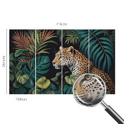 Self-adhesive wall mural Exotic leopard