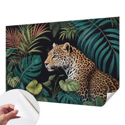 Self-adhesive wall mural Exotic leopard