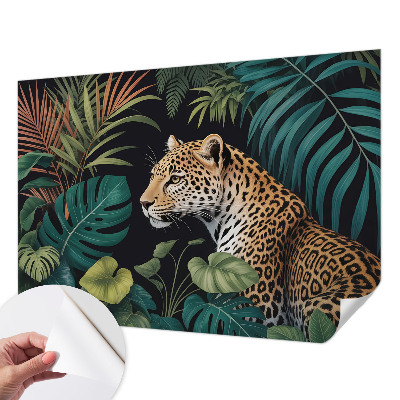 Self-adhesive wall mural Exotic leopard